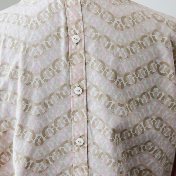 Foxcroft NYC Pink blush Chain link Tunic shirt size 10 M - Picture 4 of 8